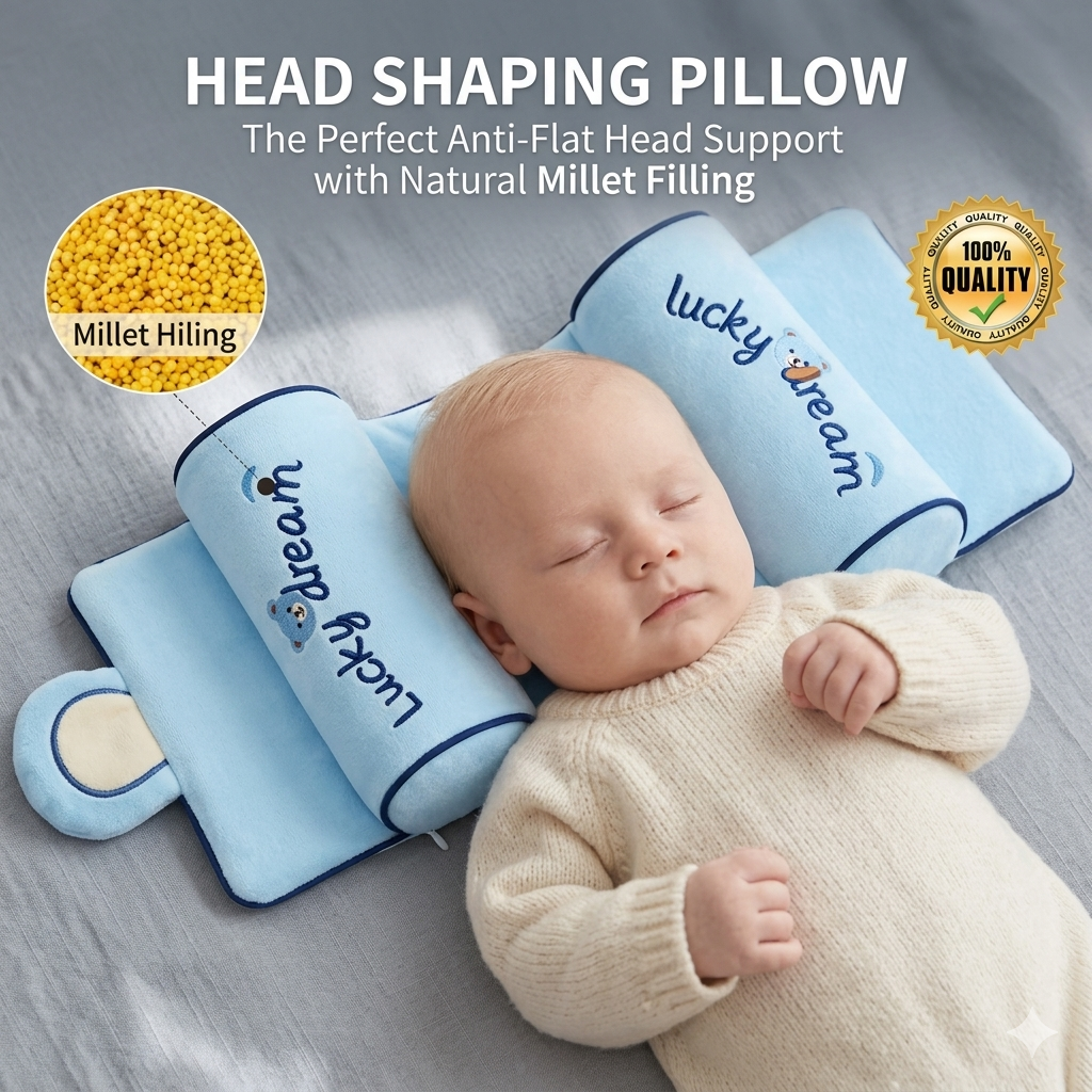 Baby Head Shaping & Protection Pillow ☁️💤